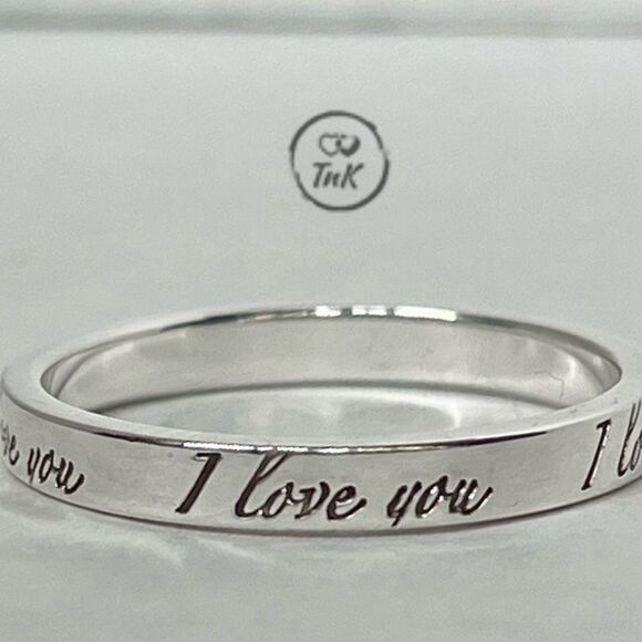 Tiffany Retired Notes "I Love You" Ring - Sterling Silver - Size 8.5 - Picture 10 of 16